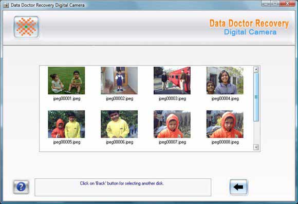 Screenshot of Digital Still Camera Recovery