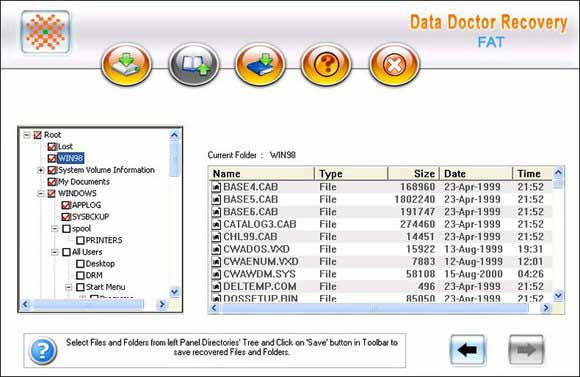 FAT Partition Recovery Utility screen shot
