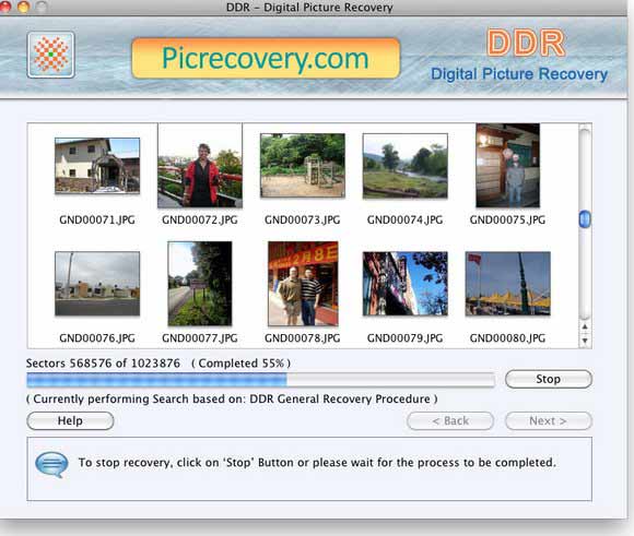 Screenshot of Retrieve Lost Files Mac