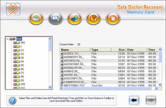 Screenshot of Pro Duo Memory Card Recovery
