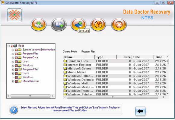NTFS Partition Salvage Software screen shot