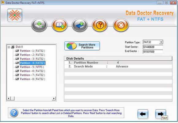 Screenshot of Deleted Hard Disk Recovery
