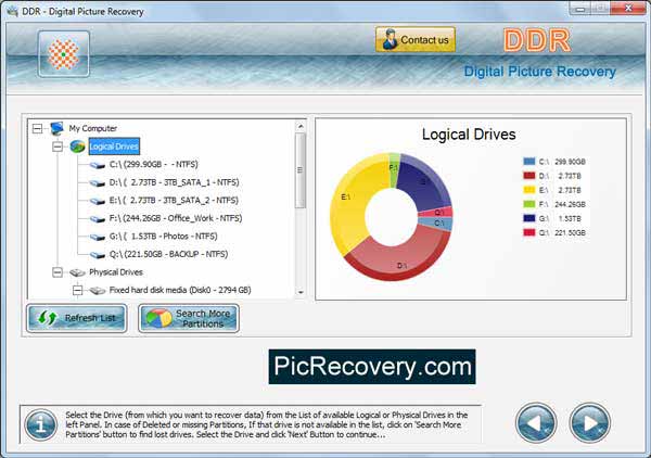 Screenshot of Mac Digital Picture Recovery