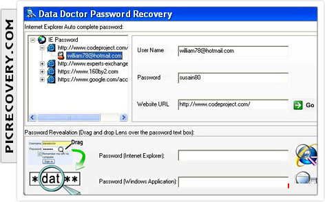 Internet Explorer Password Recovery