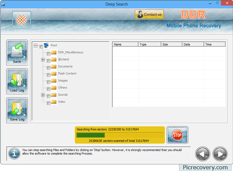 Mobile Phone Recovery Software Screenshots