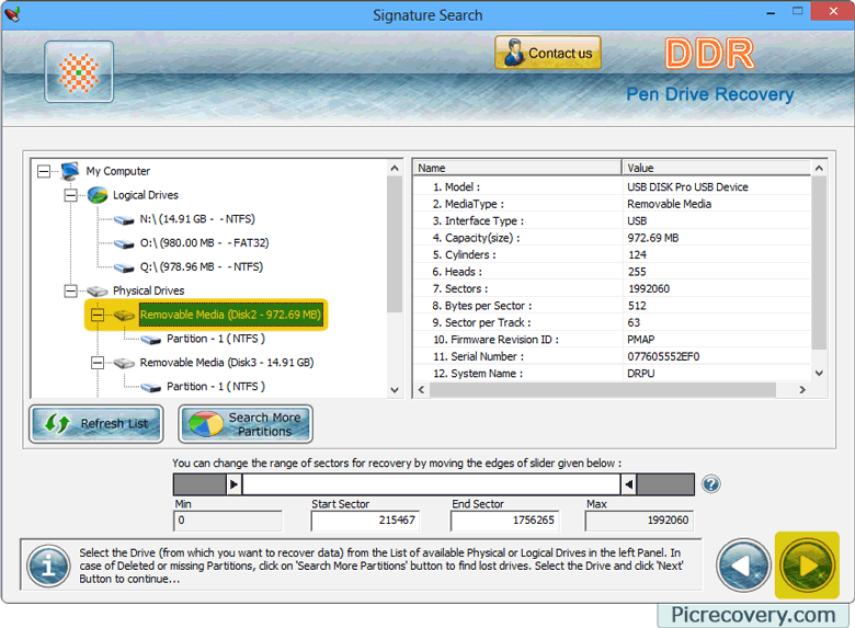 Pen Drive Recovery Software Screenshots