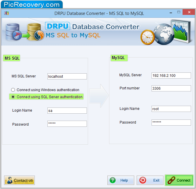 MSSQL to MySQL Database Conversion