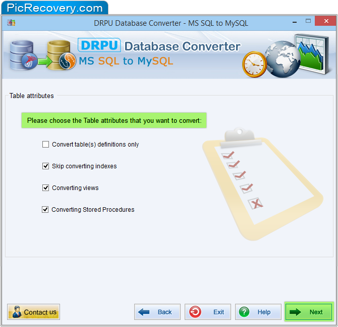 MSSQL to MySQL Database converter software