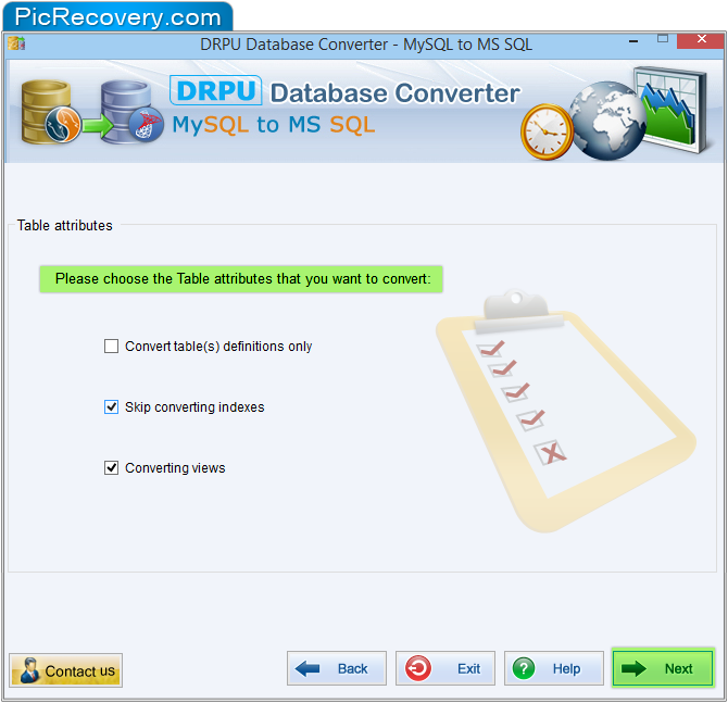 MySQL to MSSQL Database conversion tool