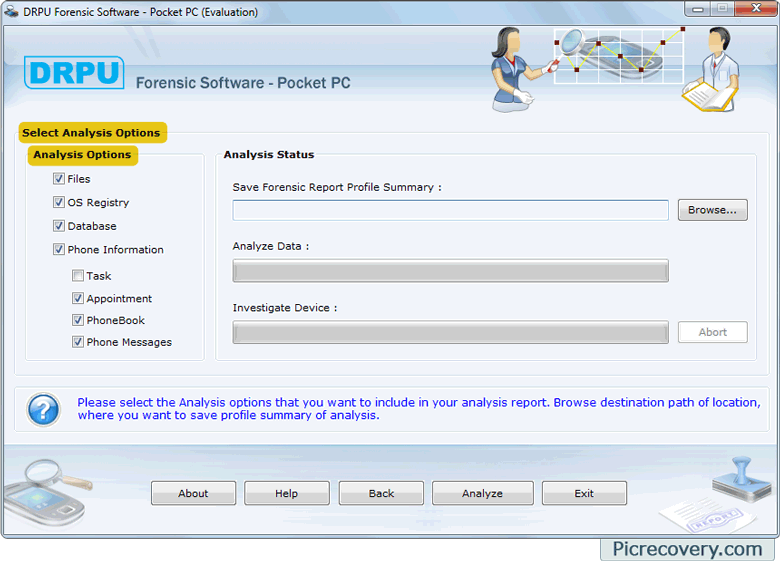 Pocket PC Forensic Tool Screenshots