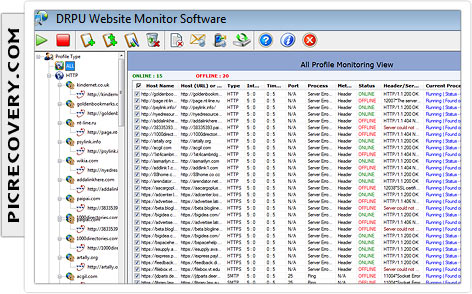 Software di monitoraggio sito web